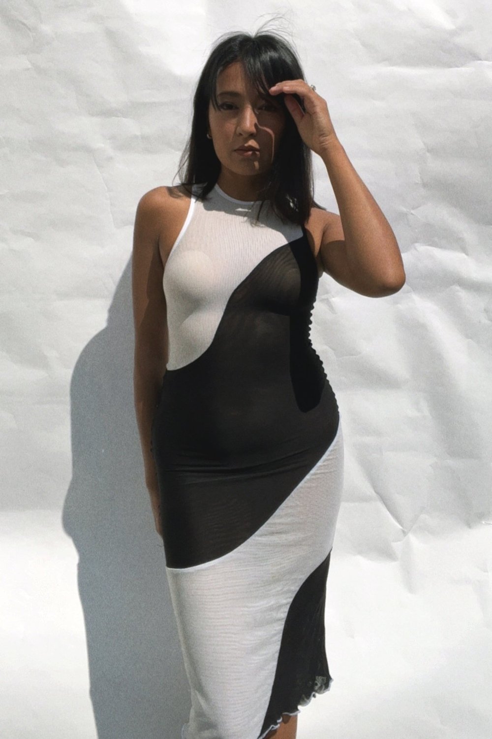 Amal Dress - Black and White