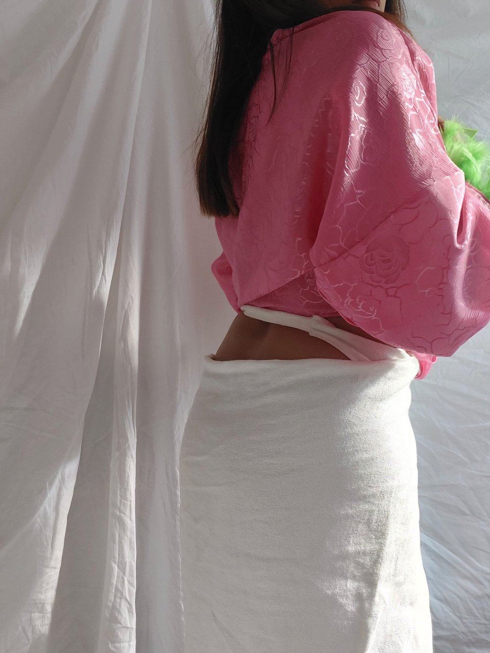 Rosa Pink Wrap Top - Medium