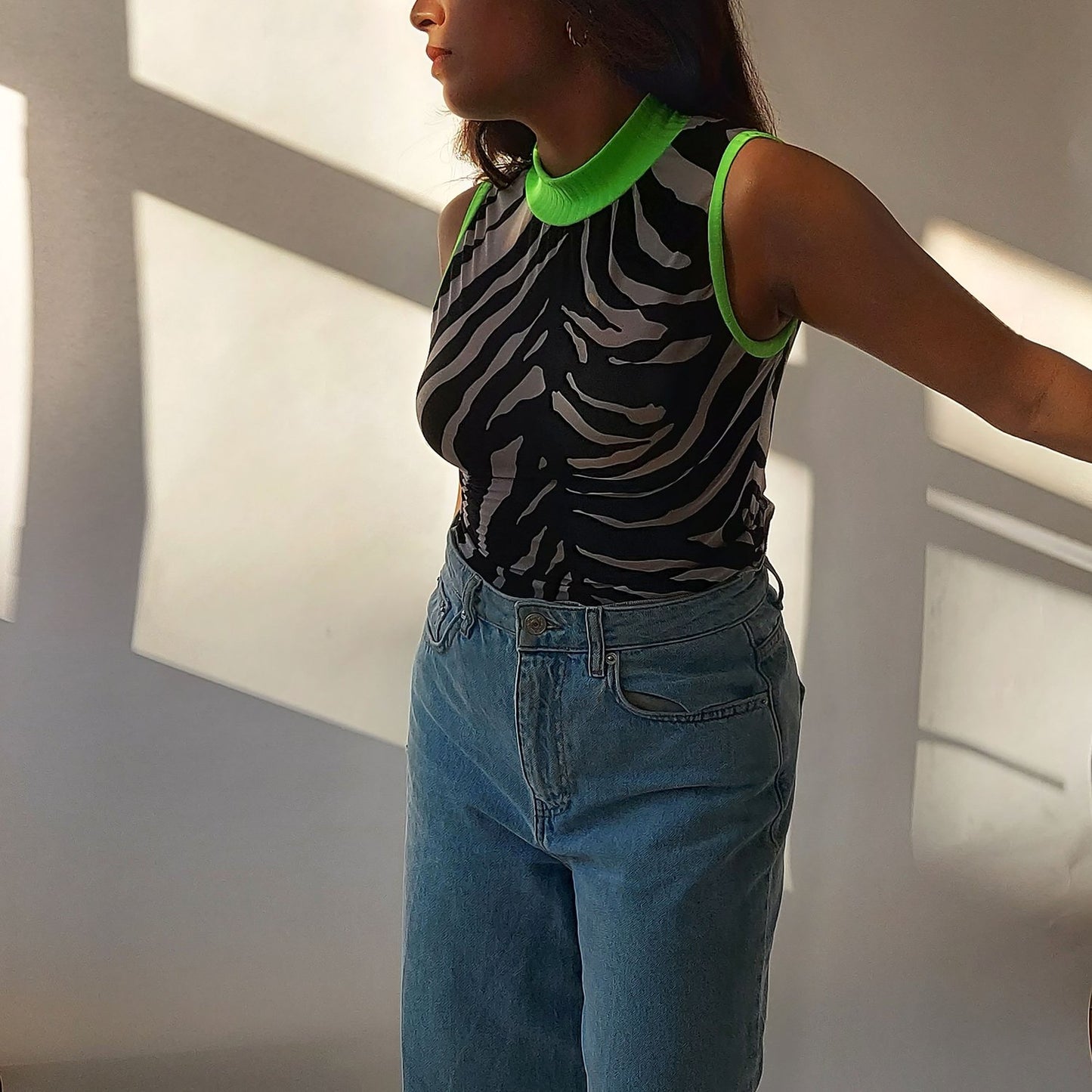 Zebra Sheer Tank