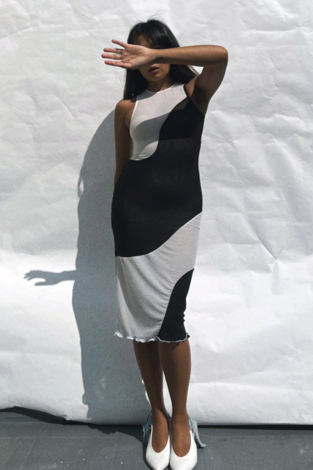 Amal Dress - Black and White