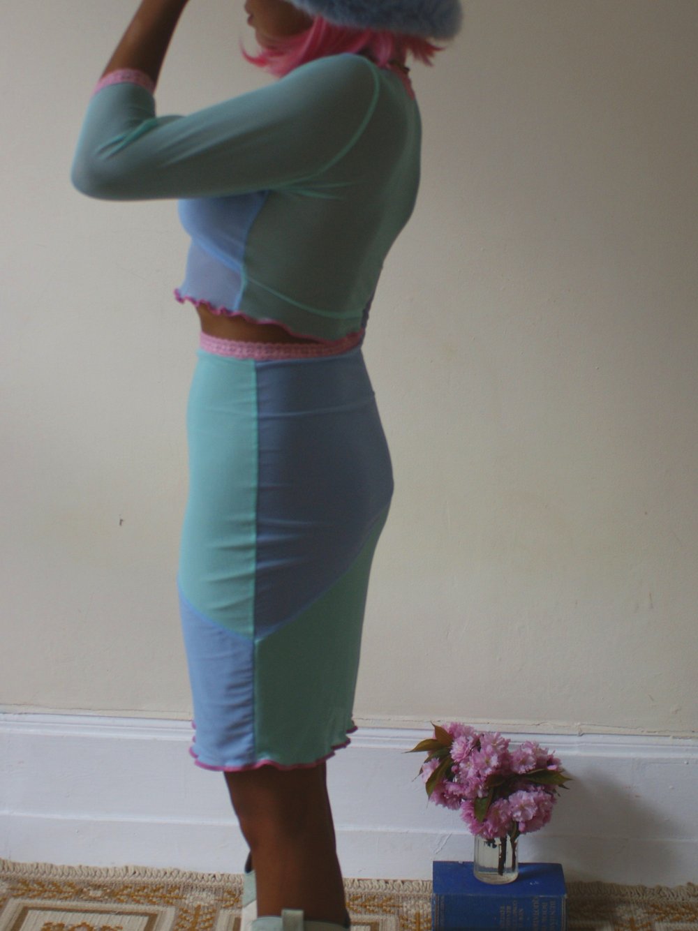Annisa Mesh Slip Skirt - Pastel