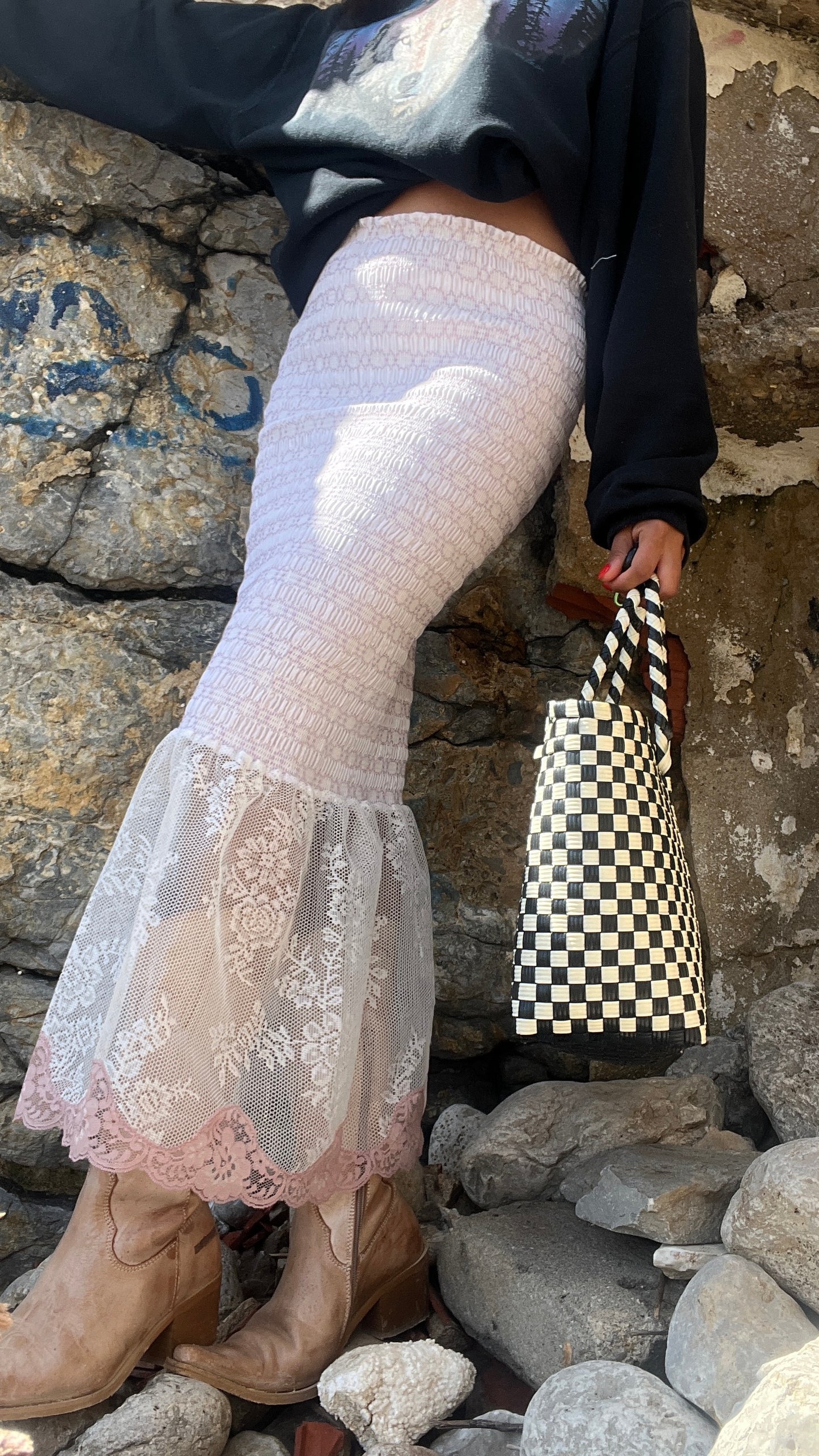 Salma Dress - White Cotton Shirred