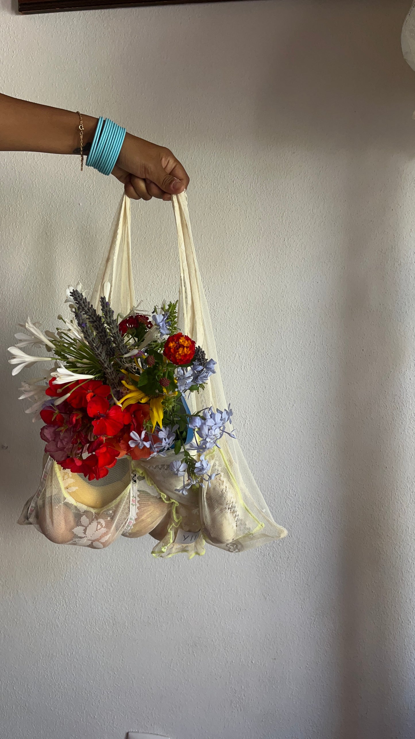 Aila Lace Flower Shopping Tote