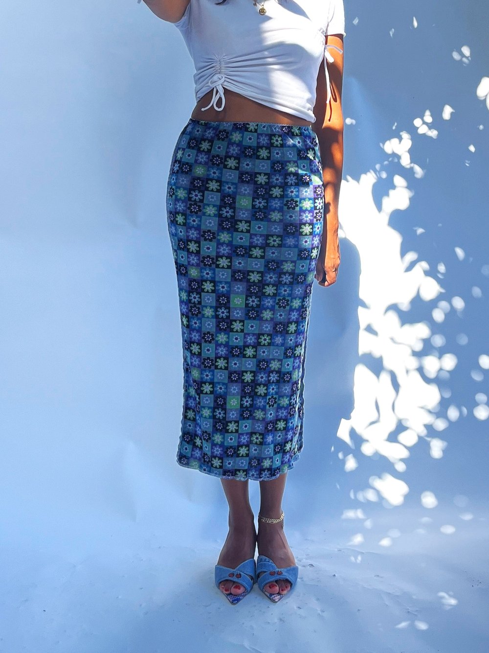 Sinta Mesh Skirt - Blue Vintage