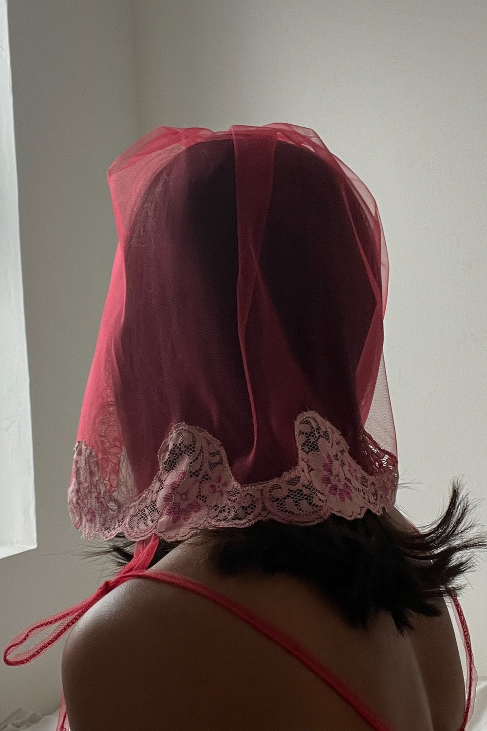 Amelia Bridal Veil White or Red
