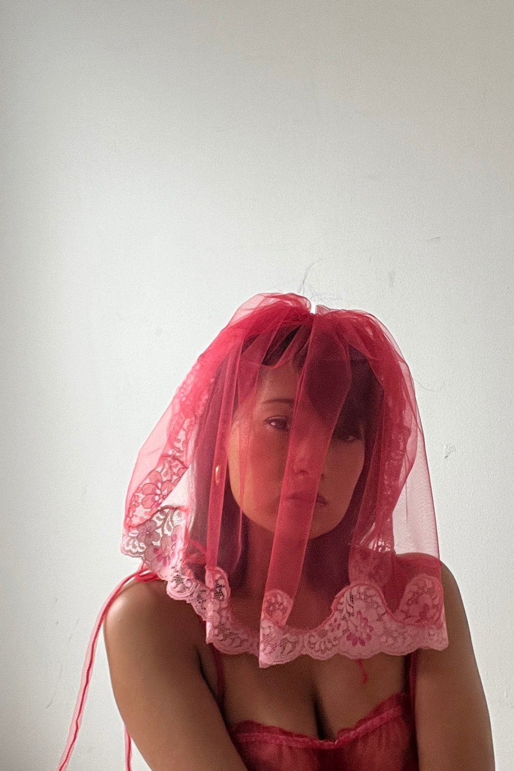 Amelia Bridal Veil White or Red