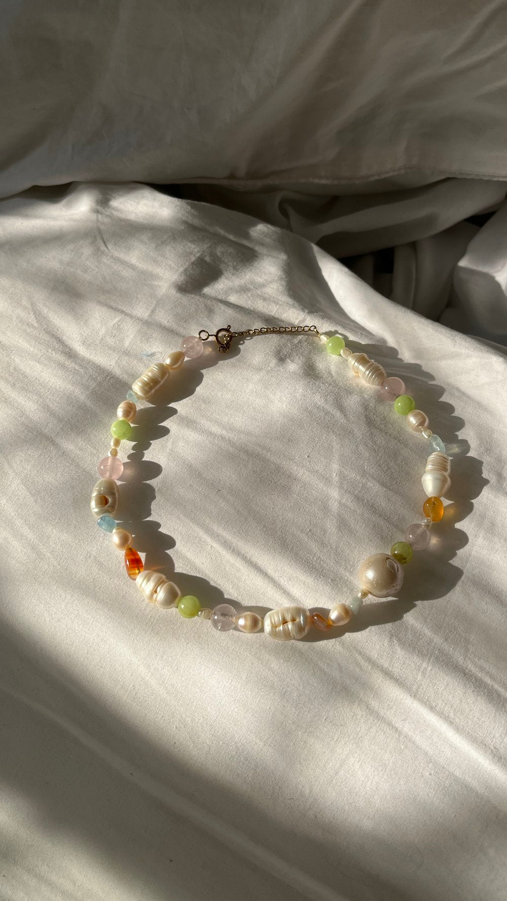 Amira 2 - Pearl and Gemstone Necklace
