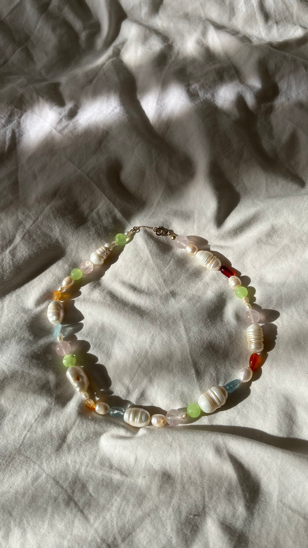 Amira 1 - Pearl and Gemstone Necklace