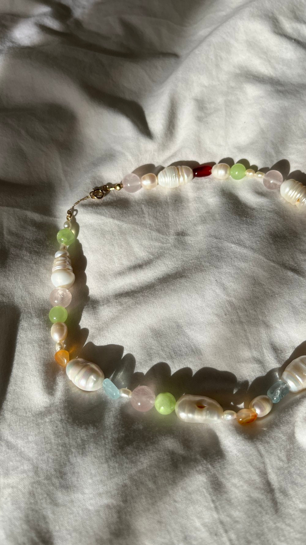 Amira 1 - Pearl and Gemstone Necklace