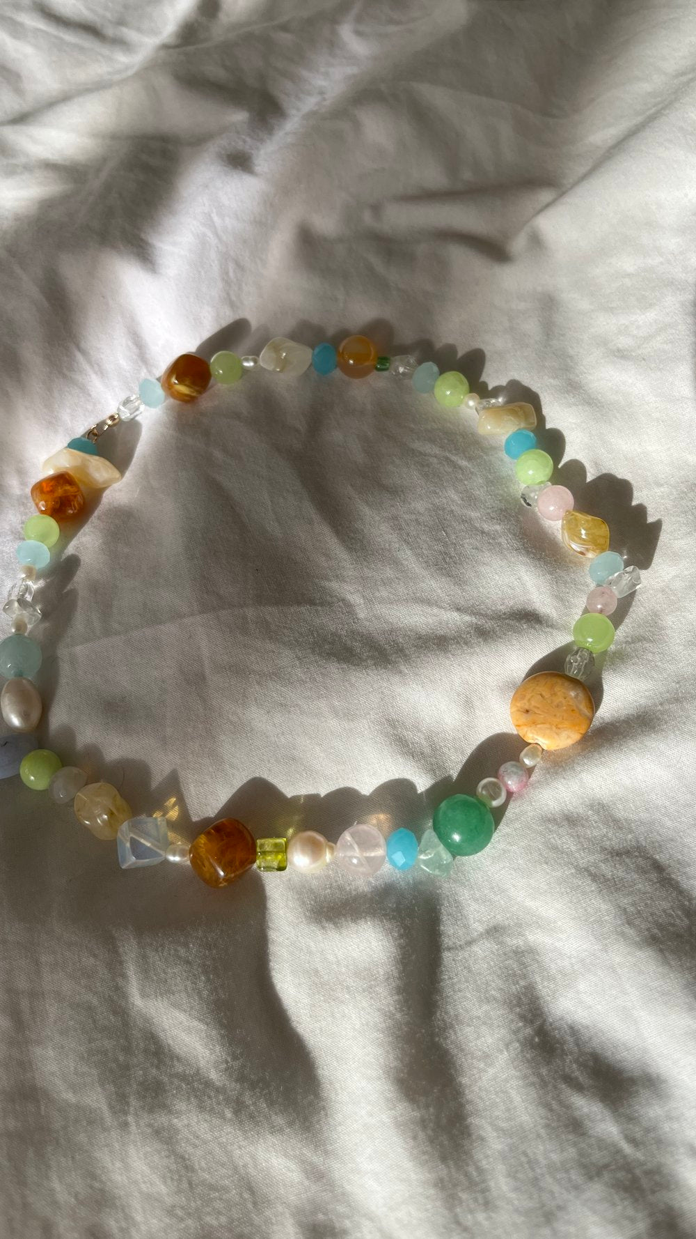 Amira 4 - Pearl and Gemstone Necklace