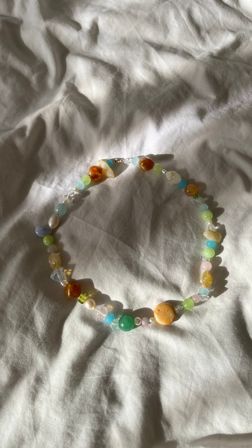 Amira 4 - Pearl and Gemstone Necklace