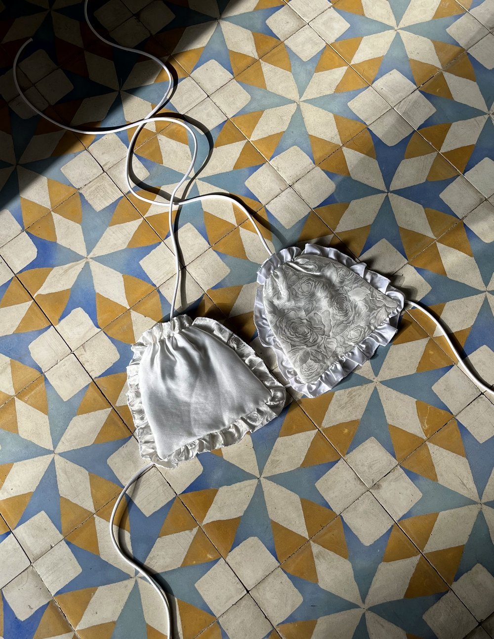 Pillow Talk Halter Neck Top - White Satin