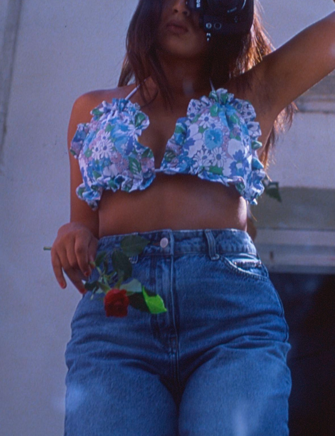 Pillow Talk Halter Neck Top - Vintage Floral