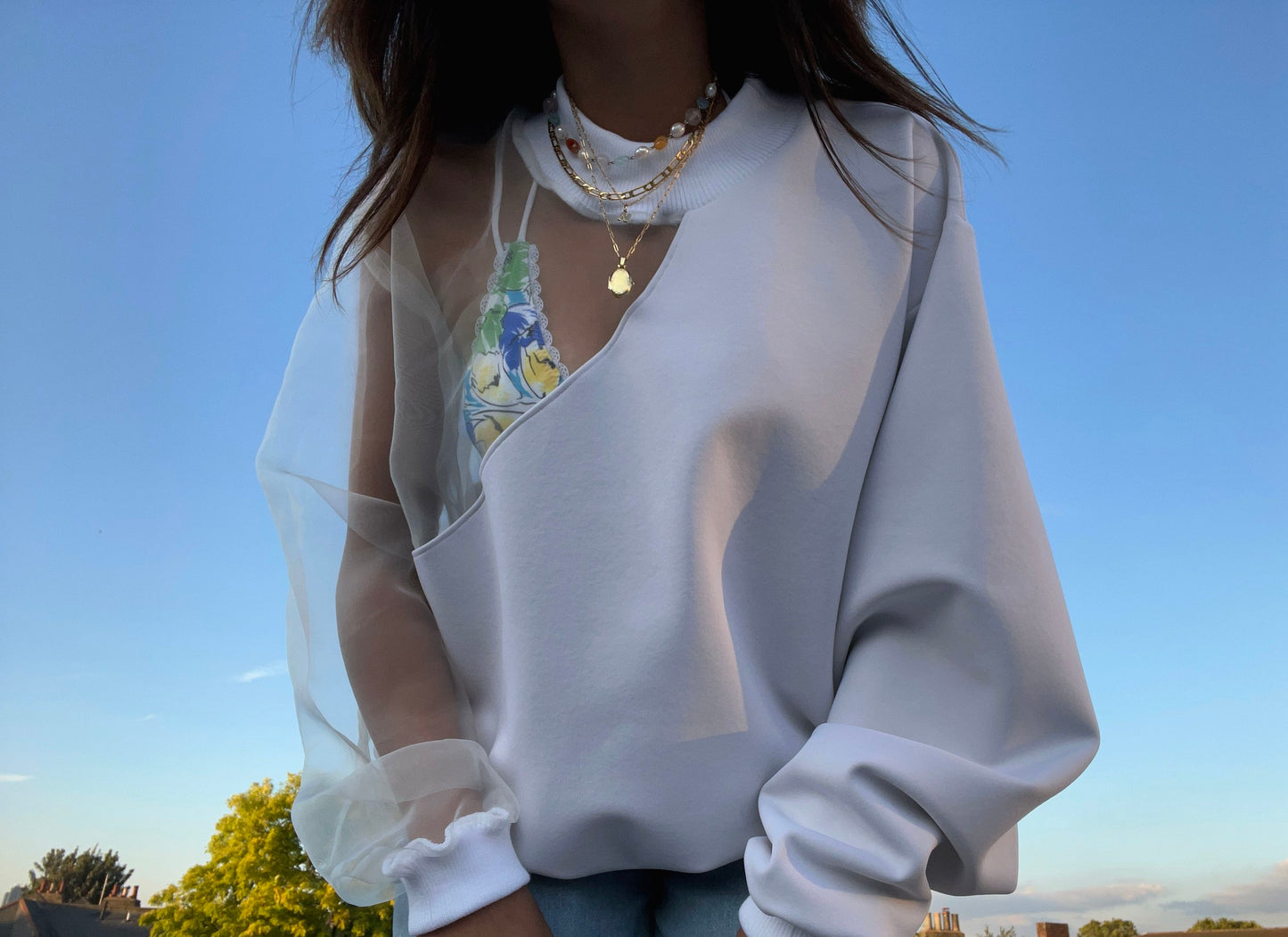 Ruo Oversized White Jumper
