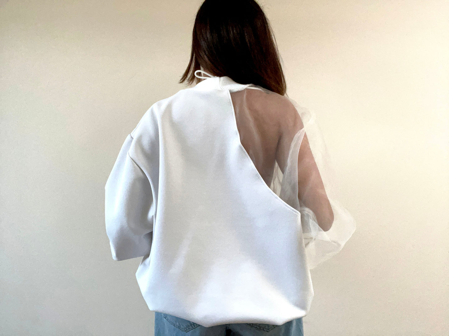 Ruo Oversized White Jumper
