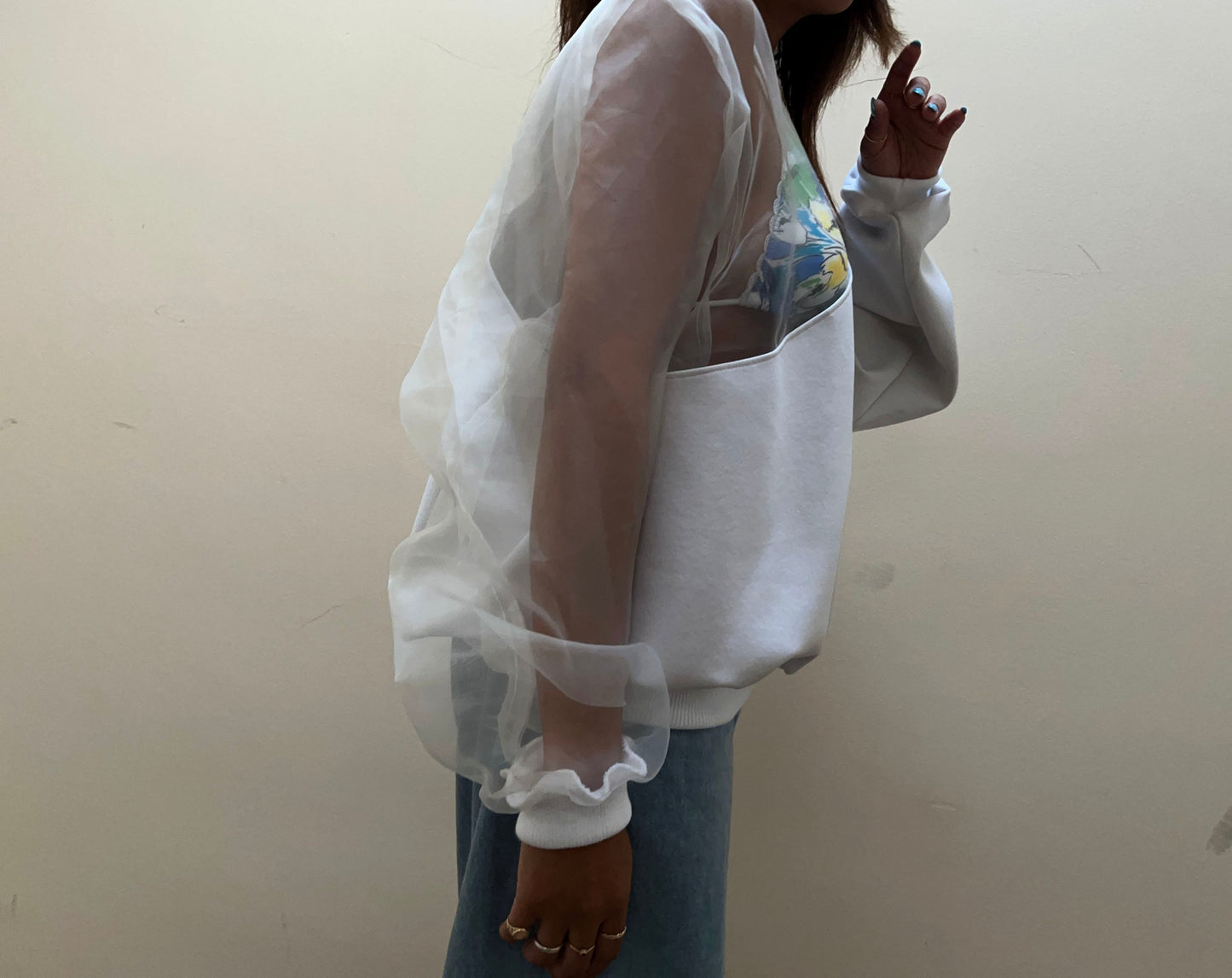 Ruo Oversized White Jumper