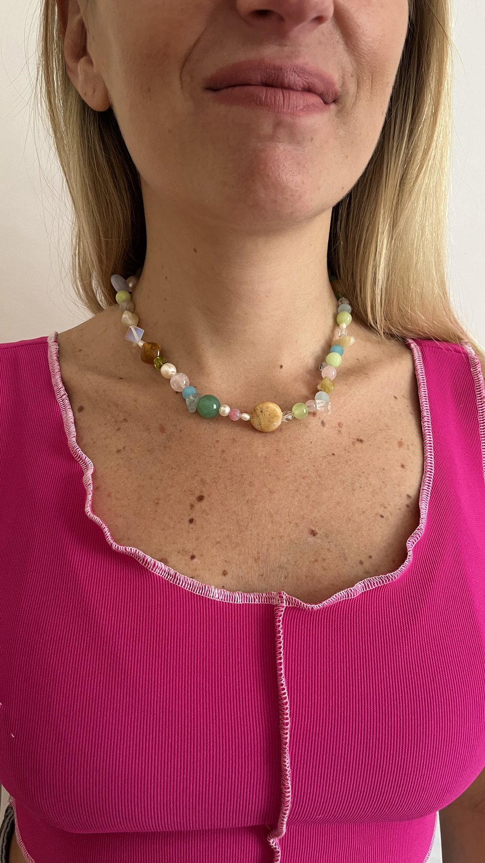 Amira 4 - Pearl and Gemstone Necklace