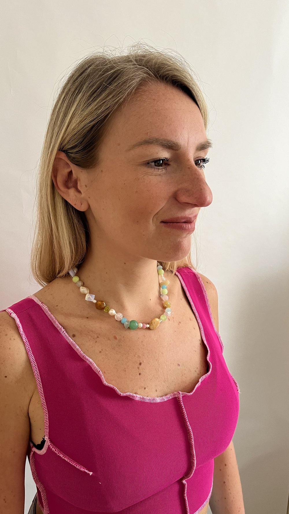 Amira 4 - Pearl and Gemstone Necklace