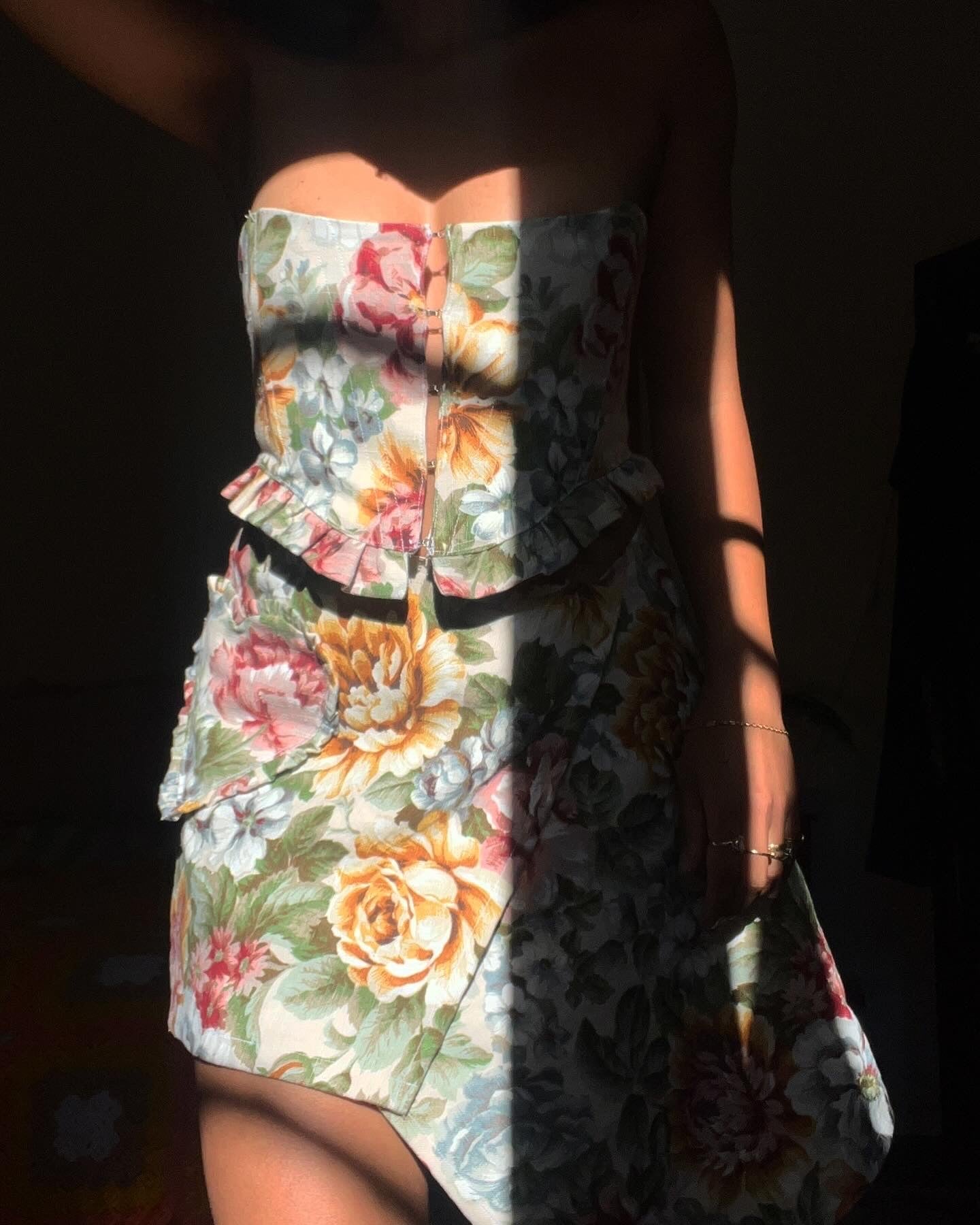Mari Wrap Skirt - Flower Painting
