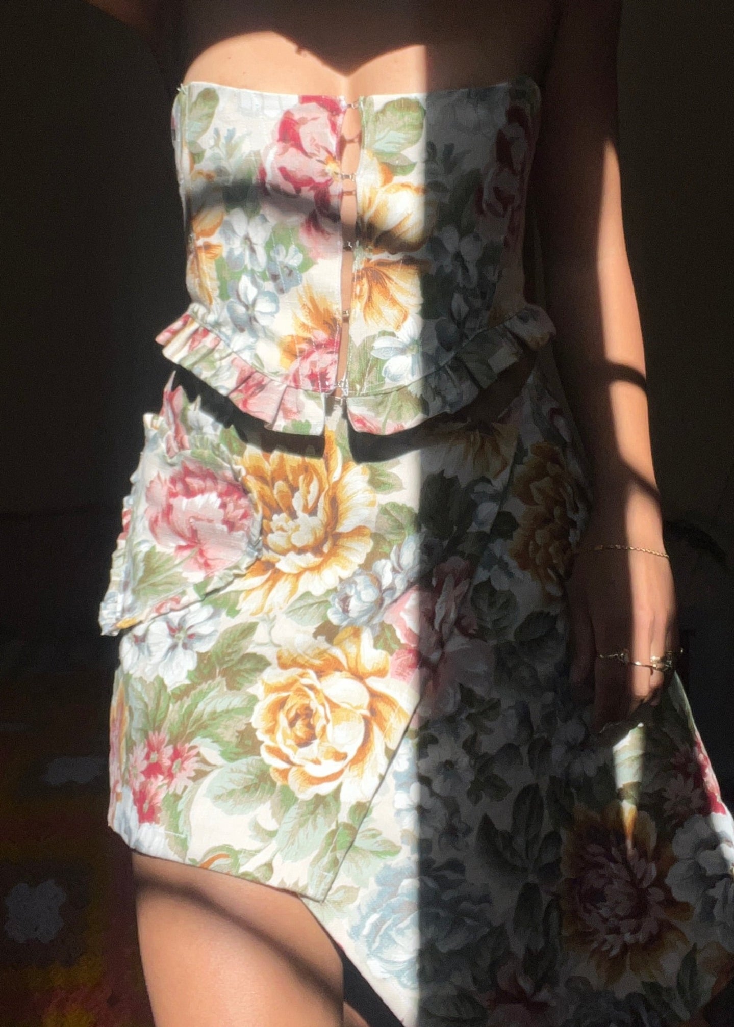 Mari Wrap Skirt - Flower Painting