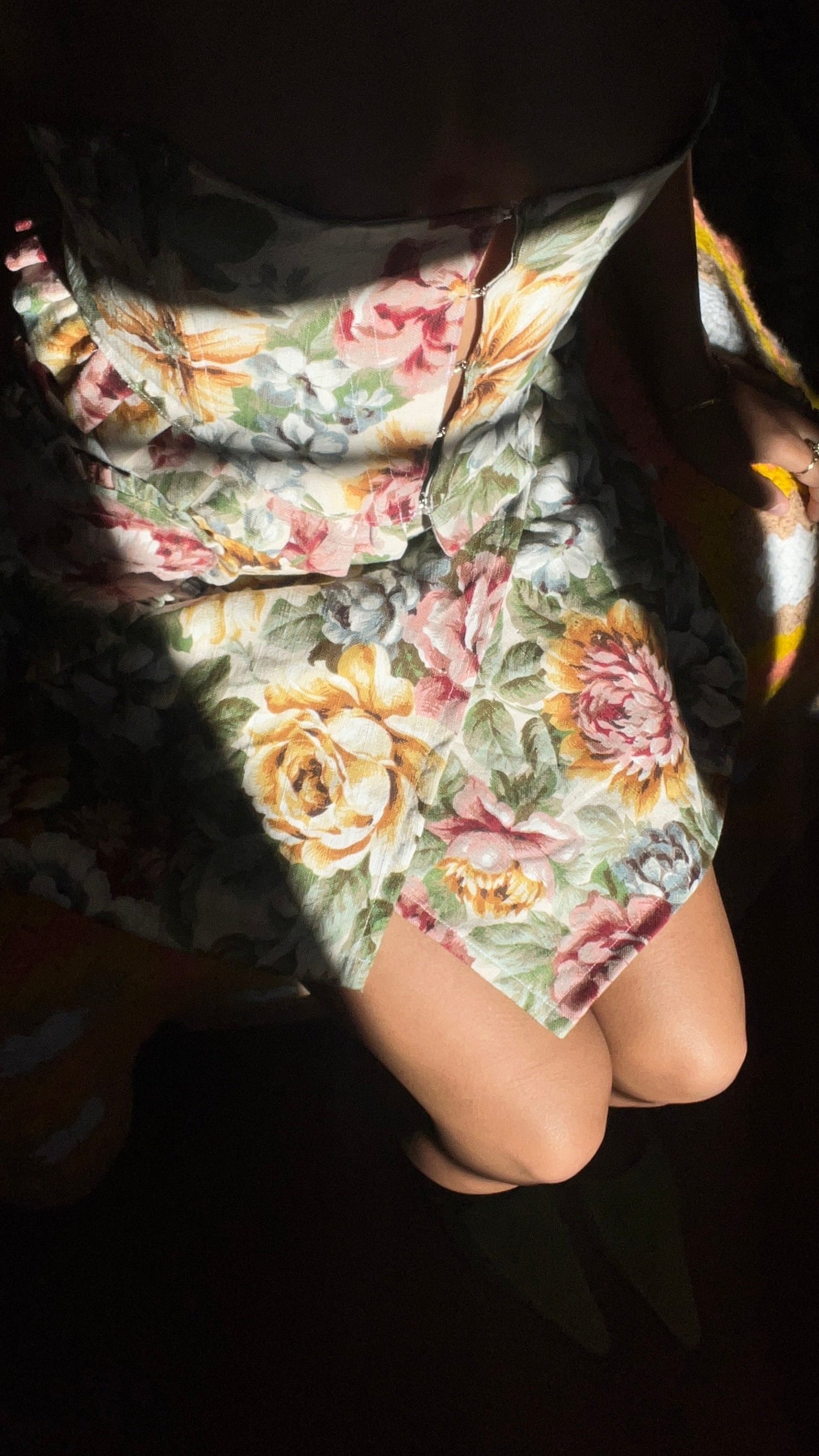 Mari Wrap Skirt - Flower Painting