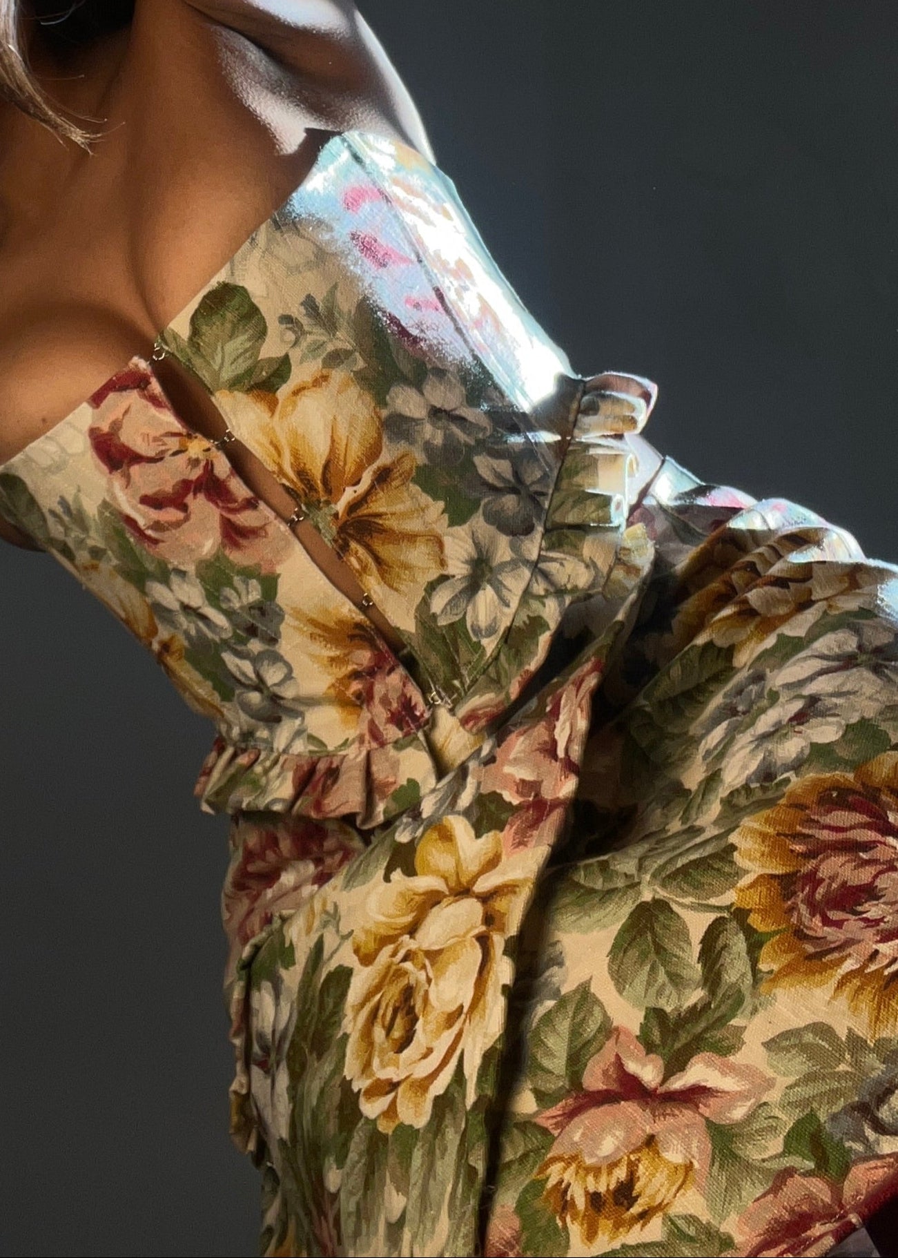 Mari Wrap Skirt - Flower Painting