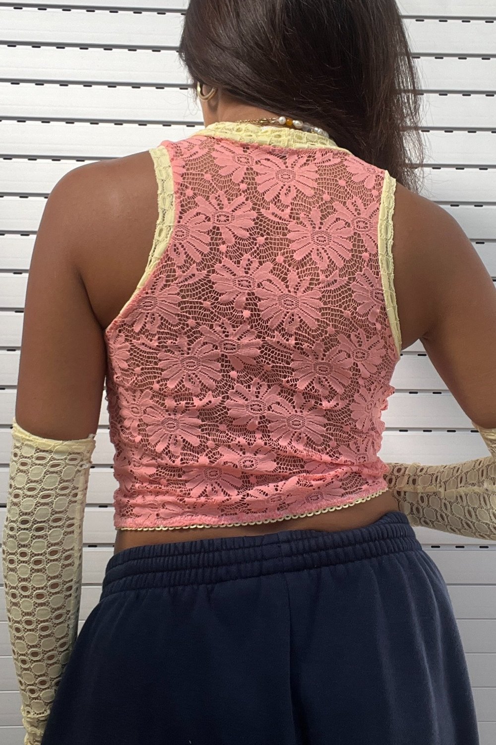 Ami Lace Tank - Pink