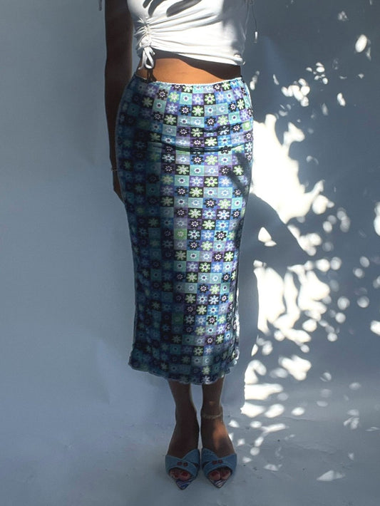 Sinta Mesh Skirt - Blue Vintage