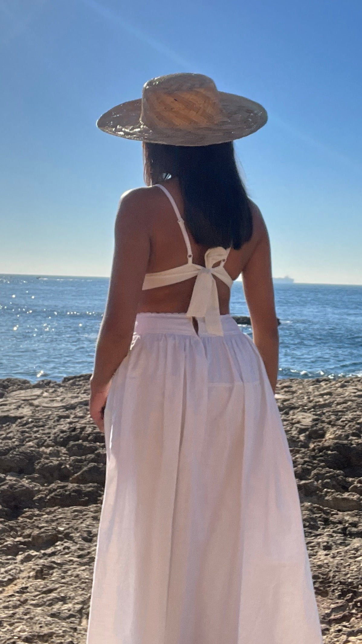 Saba Skirt - White Cotton