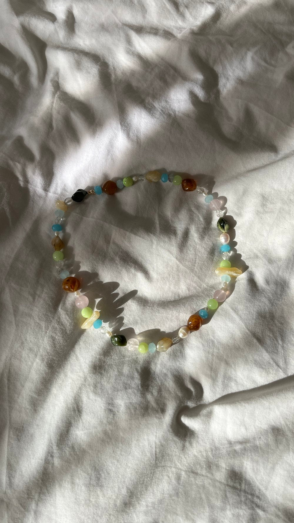 Amira 3 - Pearl and Gemstone Necklace