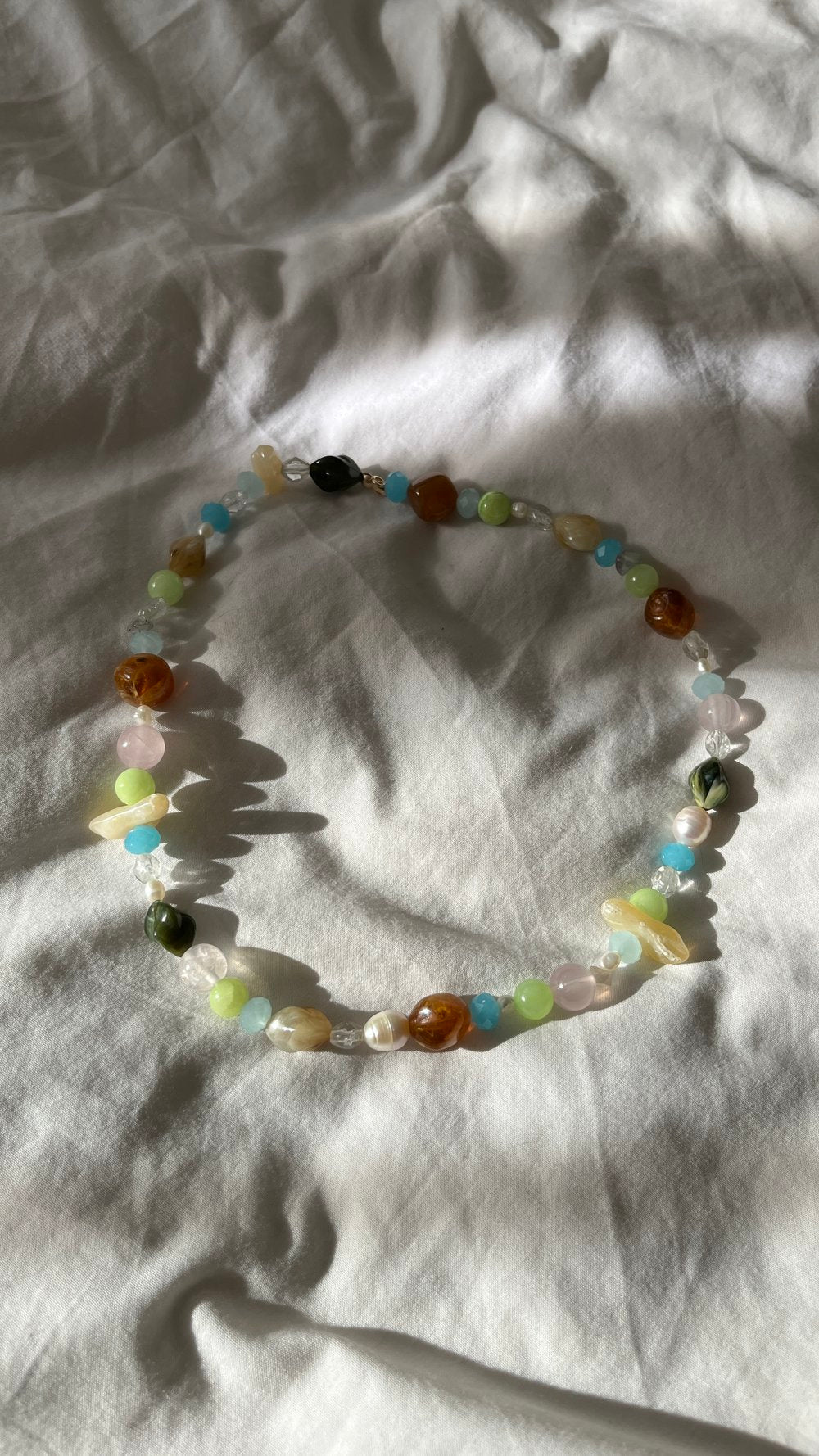 Amira 3 - Pearl and Gemstone Necklace