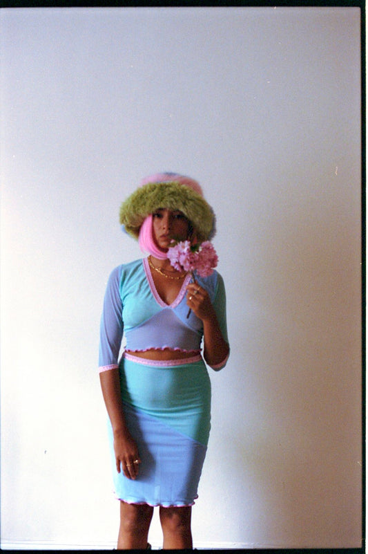 Annisa Mesh Slip Skirt - Pastel