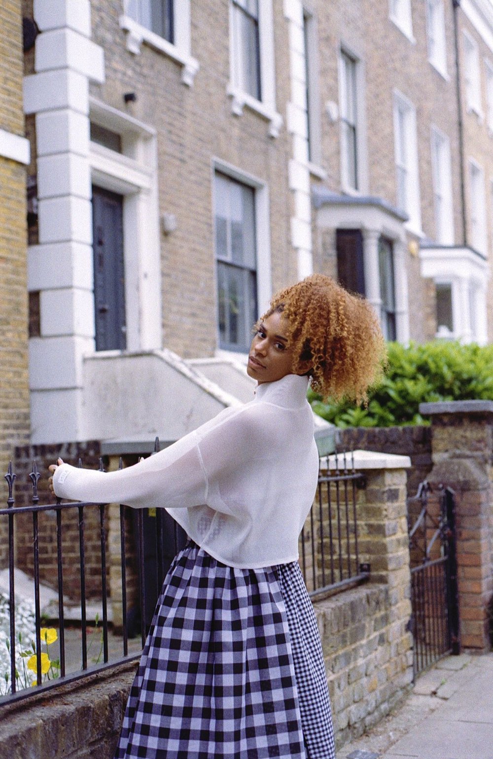 Tala Half Button Sweater - White